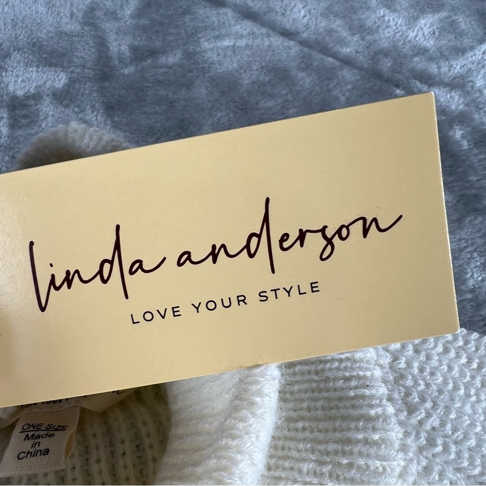 NWT Linda Anderson Sweater Women's One Size Cream Shawl Poncho Knit Cape Y2K - Picture 11 of 13